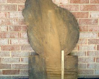 A2 - $225. 1950s Camel Cigarettes counter display die-cut. Measures 33" tall. In fragile condition. Has rips and scrapes throughout. Slightly bowed at the bottom.