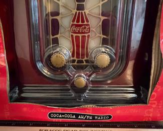 A216 - $35. Coca-Cola AM/FM radio. Still in box, in new great shape.