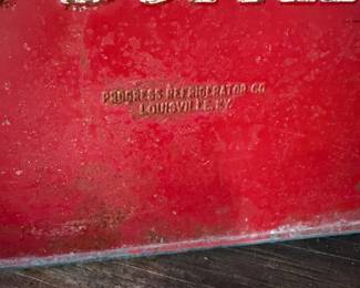 A231 - $150. 1940's/50 Coca-Cola Picnic Cooler from Progress Refrigerator Co.