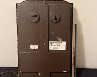 A136 - $35. 1981 gray Coors light and digital wall clock. Top not lighting needs a bulb. Light scuff on the face. Measures 10.75" x 16" tall.