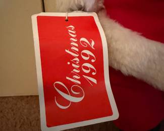 A210 - $40 PAIR. Two Coca-Cola Santas from 1992. Measures 15 inches tall. In good, vintage shape.