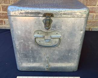 A105 - $125. 1950s Pepsi-Cola cooler. Measures 22“ x 13“.