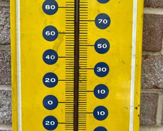 A19 - $145. 1967 Pepsi metal thermostat. Measures 7.25” x 28”. Bottom reads "M-165 Made in USA 1967 Scioto Sign Kenton, O."