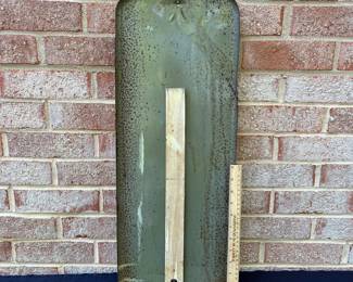 A56 - $85. Vintage Royal Crown Cola thermometer. Measures 10” x 25.5”. Bent and damaged metal on top. Scratches and dents.