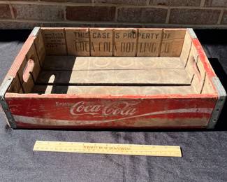 A45 - $25. Coca-Cola Wood Crate.