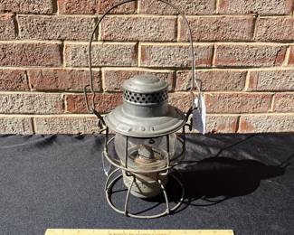 A83 - $65. The Adam’s + Westlake Company R.R. lantern. Measures 9.5” tall.