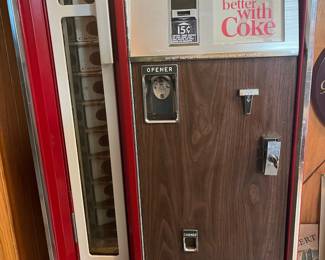 A173 - $500. Cavalier Model CCS-12-96 "Things go better with Coke". 15 cents. Drink machine in working order - cools! Original condition!
