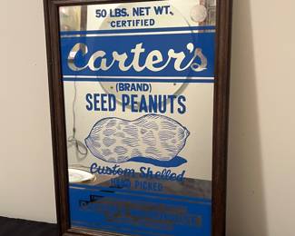 A165 - $75. Carter's peanut mirror. Measures 13.5" x 19.5" tall.