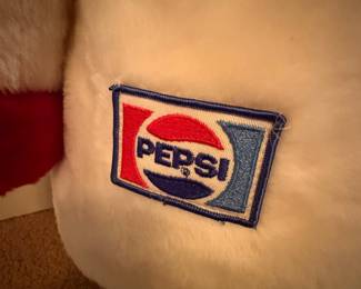 A211 - $20 each. 1970s Pepsi Christmas Carolers plush dolls by “Animal Fair.” (2) Measures 25 inches tall. In great, vintage shape.