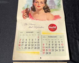 A126 - $125. 1994 "Compliments of your Coca-Cola bottler" calendar. Featuring international Coca-Cola girls.