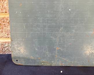 A4 - $250. Chesterfield cigarettes metal sign. Measures 19.25“ x 29“. Has minimal scratches on the paint and the corners have some damage.
