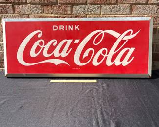 A37 - $275. Drink Coca-Cola metal sign. #4. Measures 40”x 16.25”.