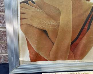 A26 - $85. 1970s Captain’s Navy Cap Coca-Cola sign. Measures 19” x 36”.