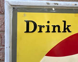 A21 - $550. 1960’s Pepsi Stout sign Co. M-203. Measures 26.5” x 30.5”.