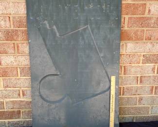 A4 - $250. Chesterfield cigarettes metal sign. Measures 19.25“ x 29“. Has minimal scratches on the paint and the corners have some damage.
