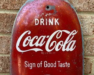A23 - $200. 1940s Coca-Cola thermostat. Thermostat works. Measure measures 8” x 30”.