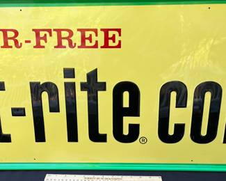 A53 - $350. Vintage Sugar-Free Diet-Rite Cola metal sign. Bottom Right is marked "MCA-269"Measures 54” x 18”.