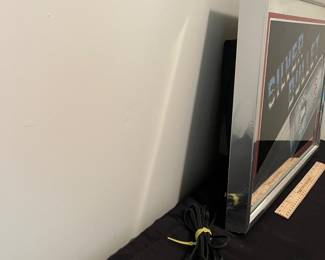 A162 - $25. Coors Silver Bullet lighted sign. Works needs a new bulb. Measures 19.5" x 14.5" tall.