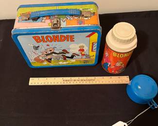 A168 - $60. 1969 Blondie lunchbox and thermos.
