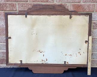 A67 - $550. Dr Pepper “Fireside Fun” cardboard sign with wood frame. Measures 26.5“ x 22“.