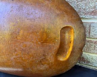 A114 - $40. Vintage Dough Bowl. Measures 25“ x 13“.