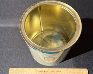 A120 - $65. Daufuski Brand Oysters tin. 1 gallon size. Good condition missing lid.