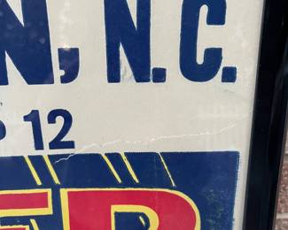 A117 - $80. 1950's Skateland Henderson, North Carolina. Measures 23" x 29.5" tall.