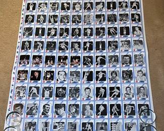 A195 - $50. Printed in 1989 by Coca-Cola. North Carolina's Finest Uncut Basketball Cards with Michael Jordan. Includes 2 sheets of different cards.