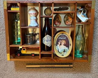 A206 - $85. Coca-Cola 100th Centennial shadowbox complete. And in beautiful shape.
