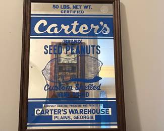 A165 - $75. Carter's peanut mirror. Measures 13.5" x 19.5" tall.