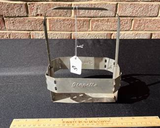 A121 - $45. Grapette aluminum six pack bottle holder carrier.