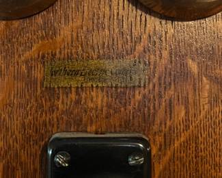 A154 - $185. Antique Northern Electric Oak hand crank telephone. Cranks and rings.