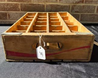 A44 - $35. Coca-Cola Wood Bottle Carrier.