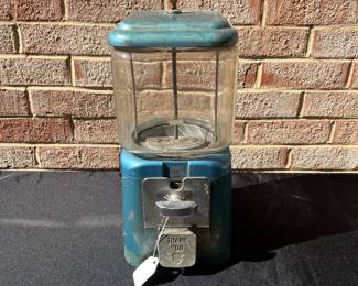 A81 - $65. 1940s -1950s “Oak Acorn” candy dispenser. Measures 15” tall.