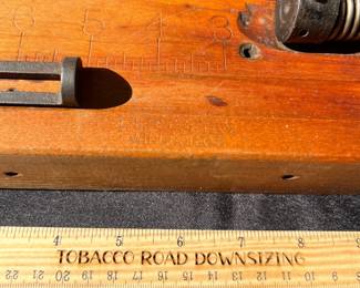 A88 - $65. Cigar L.L. Bedortha Plug and Cutter. Made in Windsor, CT. Measures 8.5” x 3.”