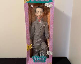 A185 - $65. Pee-wee Herman ventriloquist puppet doll. New inbox.