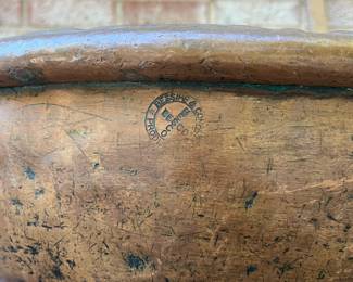 A70 - $275. Besco, Bessire and Company, Copper apple butter plus candy pot.