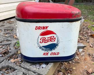 A230 - $95. 1950s Pepsi-Cola Selmix countertop soda fountain and syrup dispenser. Some surface rust and inside is in well loved condition!