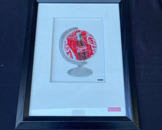A32 - $80. Coca-Cola can art by Martin Allen. Measures 14” x 18”.