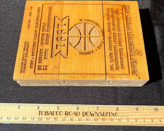 A123 - $85. 1991 NCAA Men's Championship Basketball game floor piece.