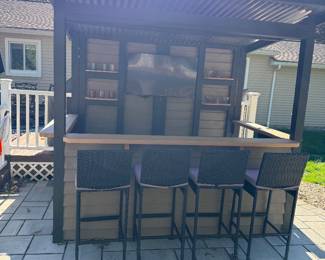 Outdoor bar ready to go think sun