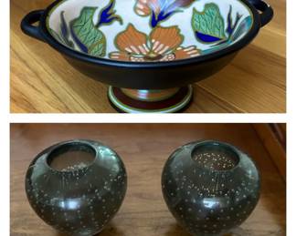 Gouda Art Pottery Bullicante Candle Holders