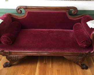 American Empire Style Mahogany Sofa