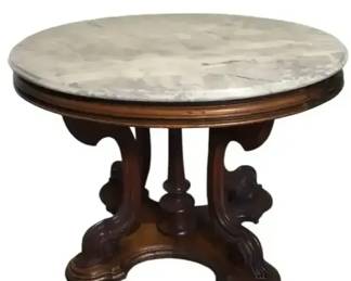 Victorian MarbleTopped Parlor Table