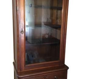 Empire Style Glass Front Display Case