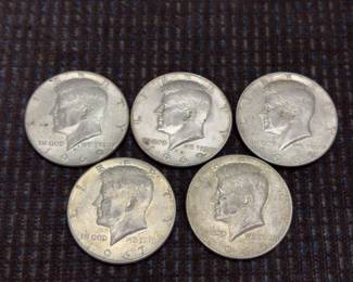 5 40 Kennedy half dollars