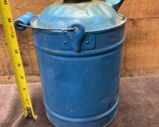 Blue kerosene jug