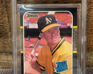 1987 Donruss Mark McQuire graded 5 baseball card