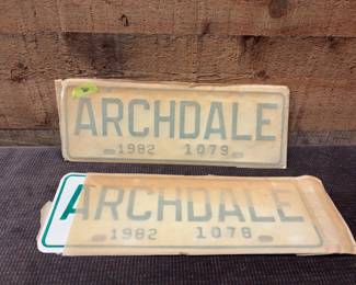 2 Archdale license plates