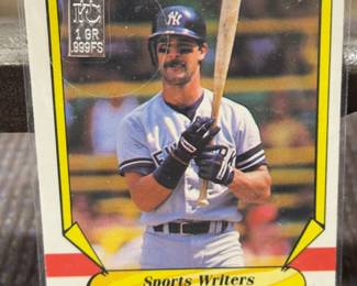 Don Mattingly fleer with 1g of silver